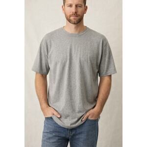 Men’s L.L.Bean Gray Crew Neck T-Shirt – Size XL – Soft Stretch Casual Tee